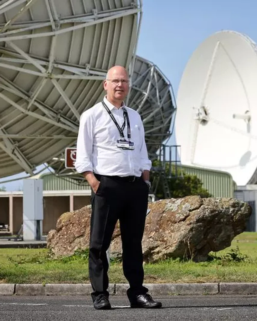 Ian Jones at Goonhilly Earth Station